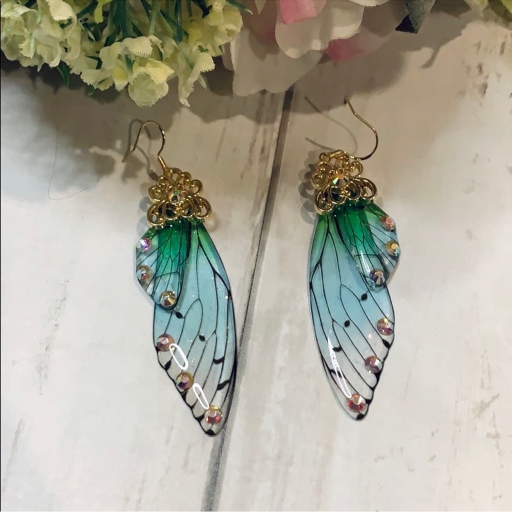 Whimsical Fairy Butterfly Wing Earrings